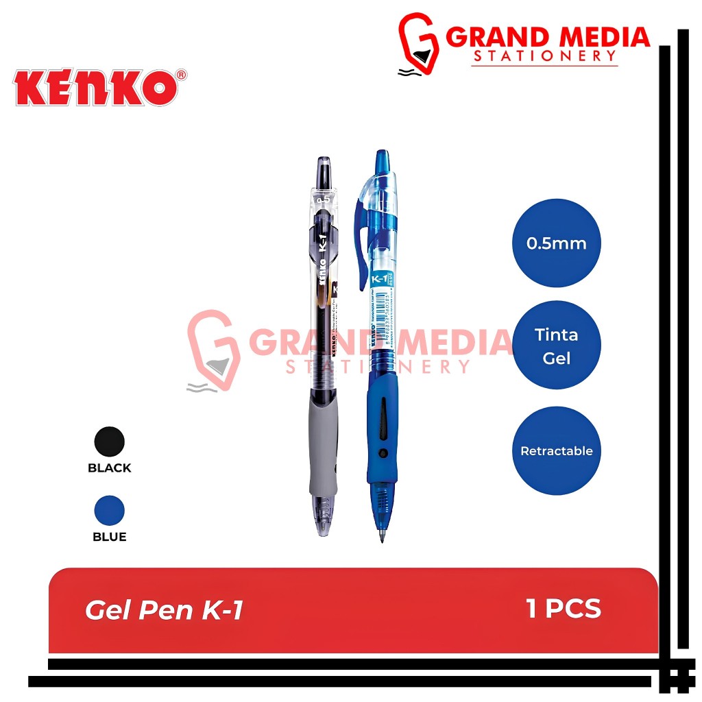 

[GRAND MEDIA] BALLPOINT / PENA / PULPEN GEL KENKO K-1 / 1PCS