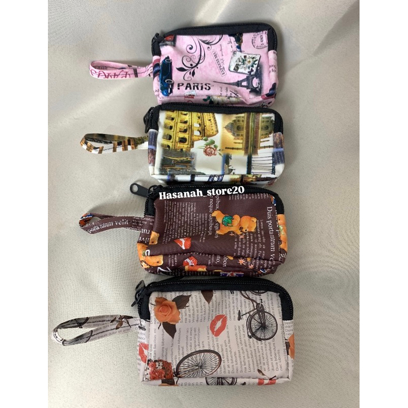 DOMPET KOIN 3RESLETING PARIS LONDON 12pcs/dompet kartu/dompet