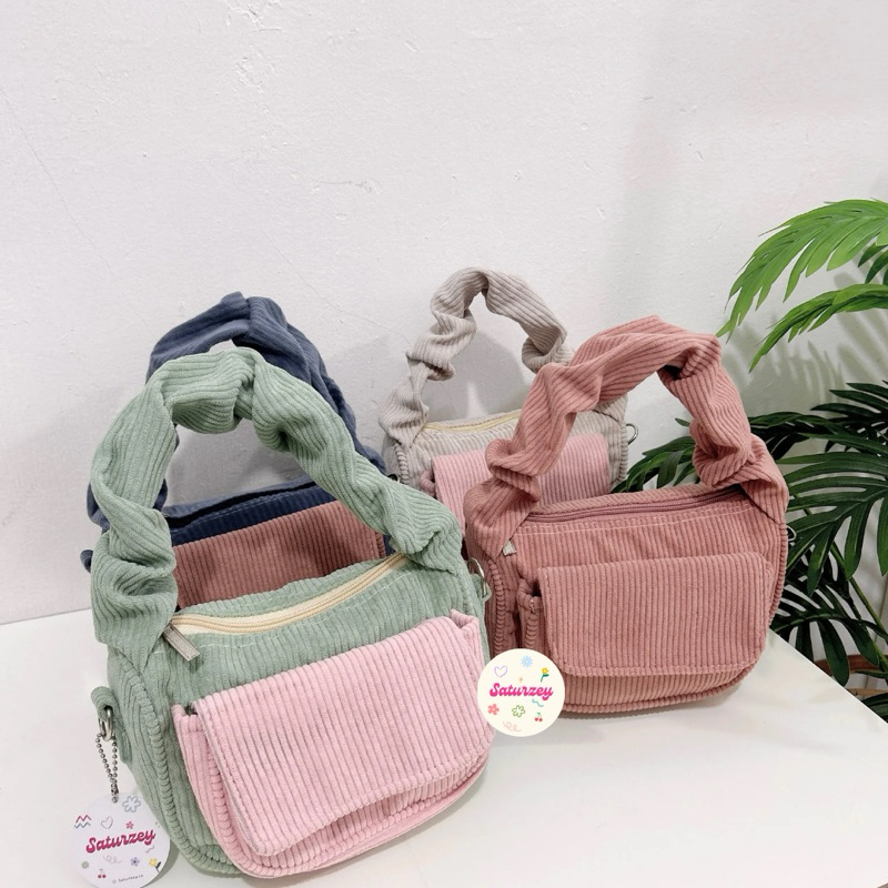 Corduroy Mini Sling Bag