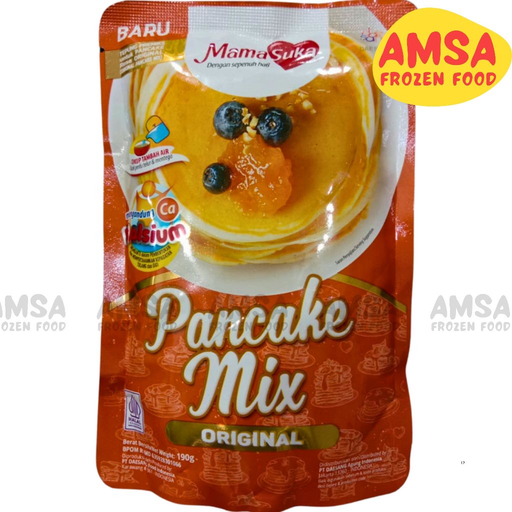 

Mama Suka Pancake Mix Original 190 gr / Mama Suka tepung Pancake Original Mix 190 gr