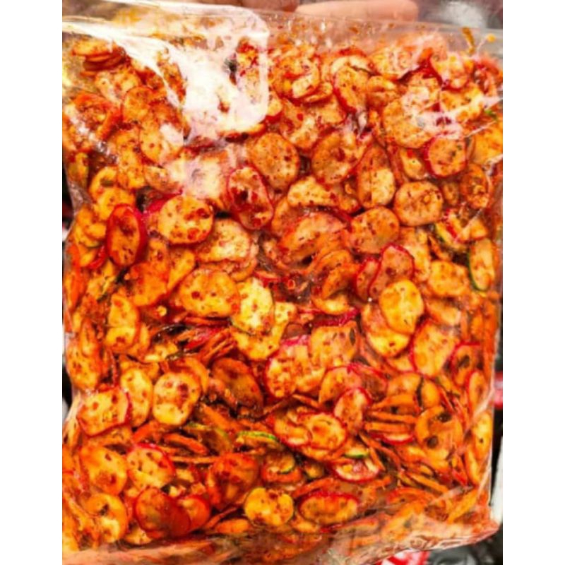 

kerupuk bawang pedas gurih renyah & daun jeruk
