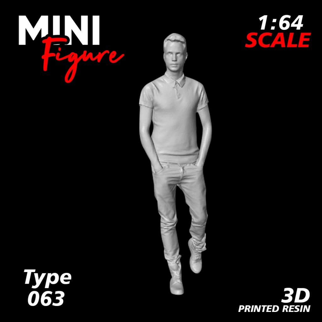 Mini Figure Diorama skala 1/64 / Figure Diecast / Miniatur Diorama / Figure 063 UNPAINTED