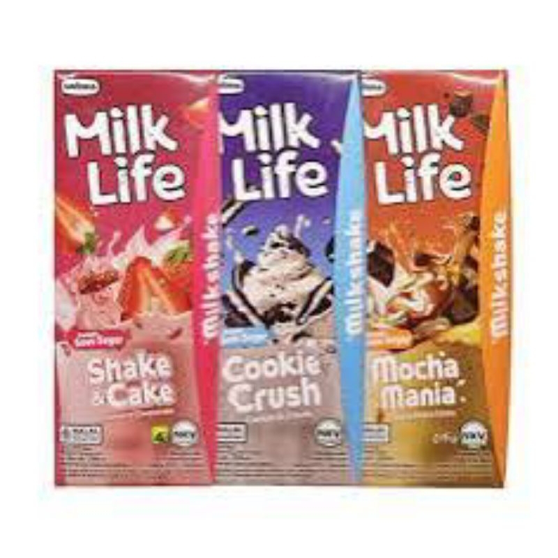 

Milk Life Milk Shake dengan susu segar susu UHT 200ml