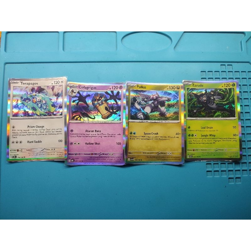 Kartu Pokemon Terapagos/Cofagrigus/Palkia/Zarude R Pokemon