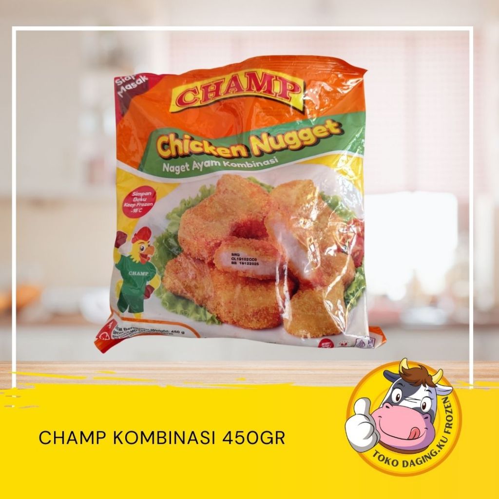

Champ Nugget Ayam Kombinasi 450Gr