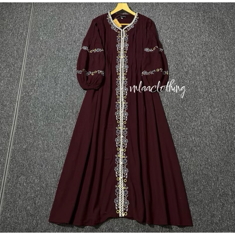 Lanna Dress by.vnlaaclothing / Dress Linen Bordir premium / Dress Linen Angel Premium