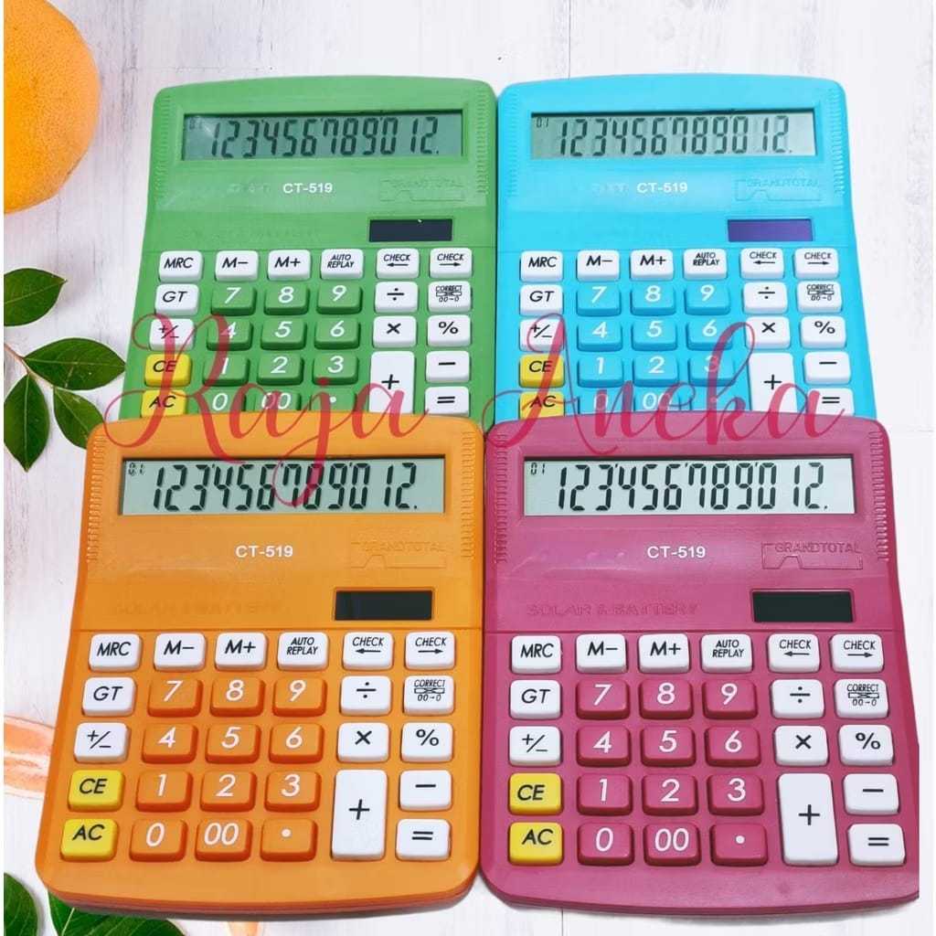 

Calculator Kalkulator SDC 519 12 digit warna pink hijau biru orange SDC 519 CT