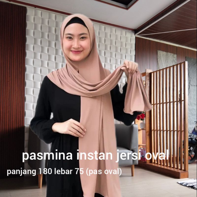 (pd) pashmina instan dagu terbaru belakang oval