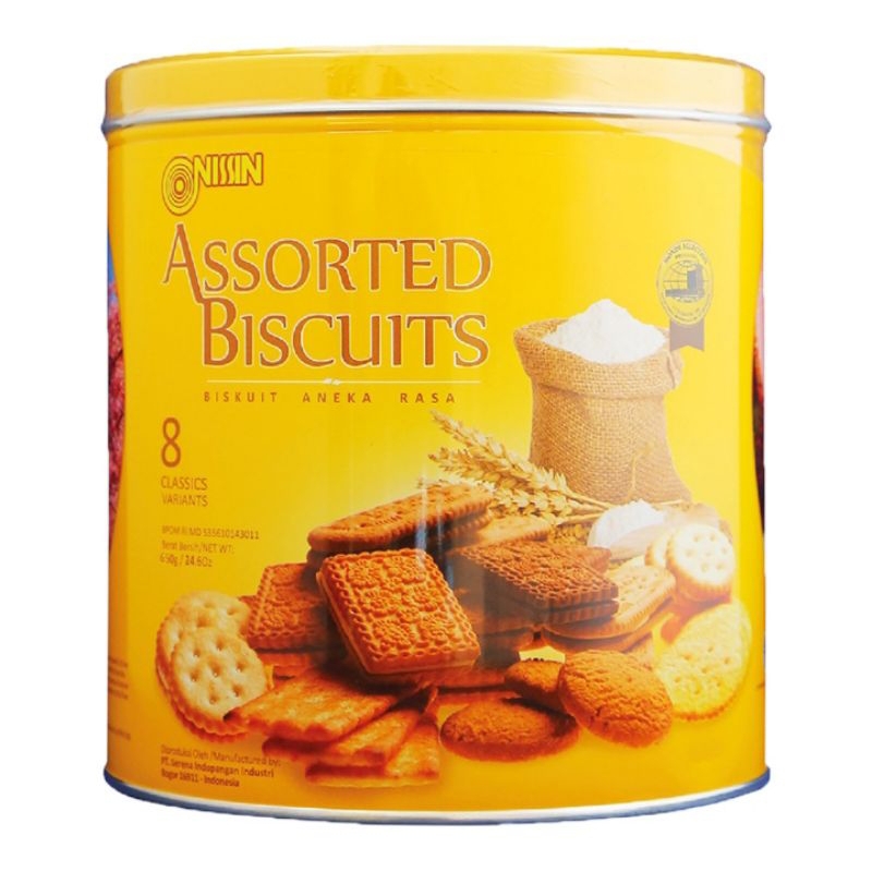 

Nissin assorted biskuit kaleng.