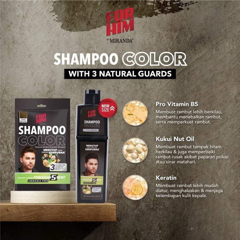 •JEJU• MIRANDA FOR HIM HAIR COLORING SHAMPO | SAMPO SEMIR UBAN