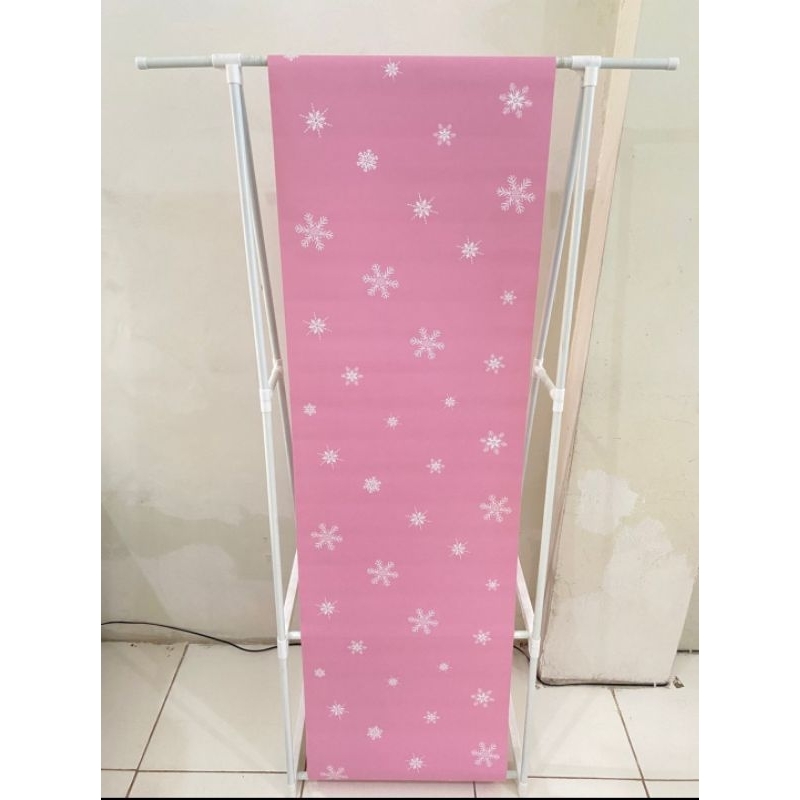 TERMURAH Wallpaper Stiker Dinding Motif Gh228 Pink Ukuran 45cmx 10meter Embos Pink Bintang Karakter 