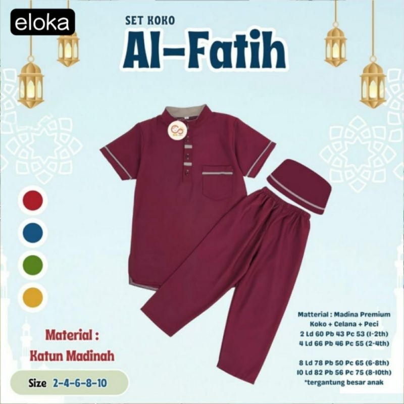baju koko anak setelan Al Fatih