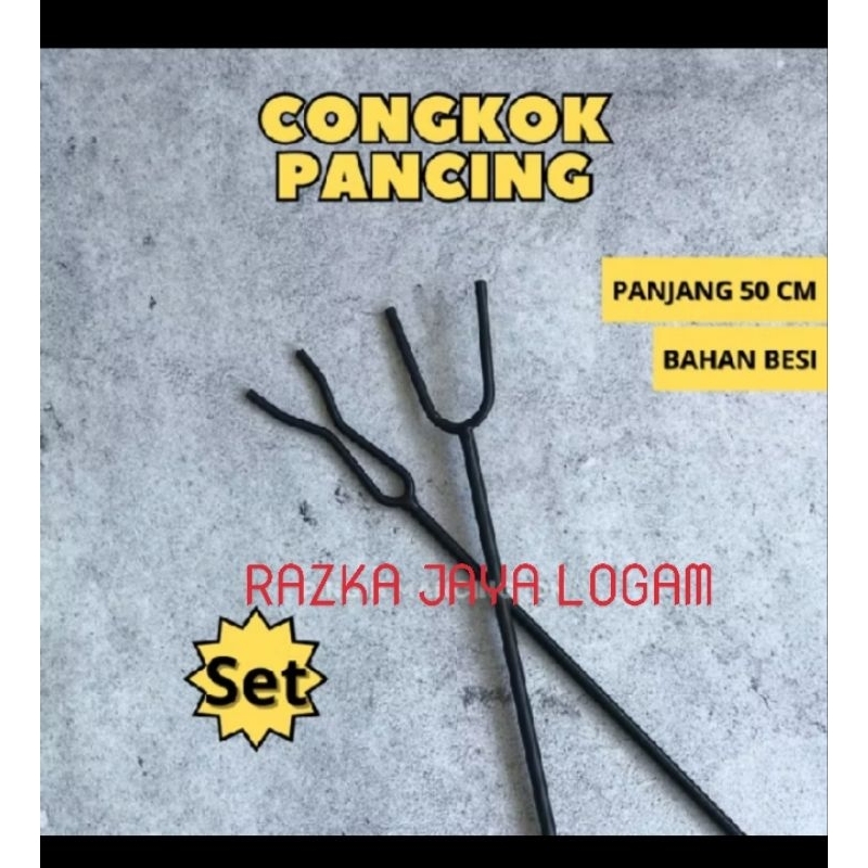 penyangga joran cagak pancing Galatama jongkok 50cm.