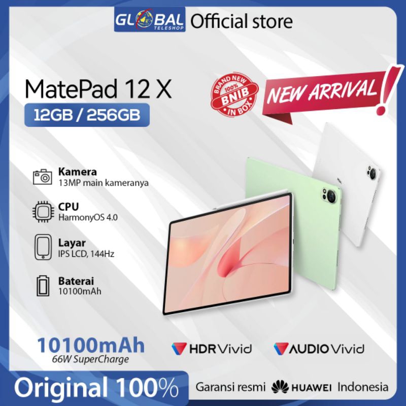 Huawei MatePad 12 X Tablet | PC-level WPS Office | PaperMatte Display | GoPaint | 66 W SuperCharge