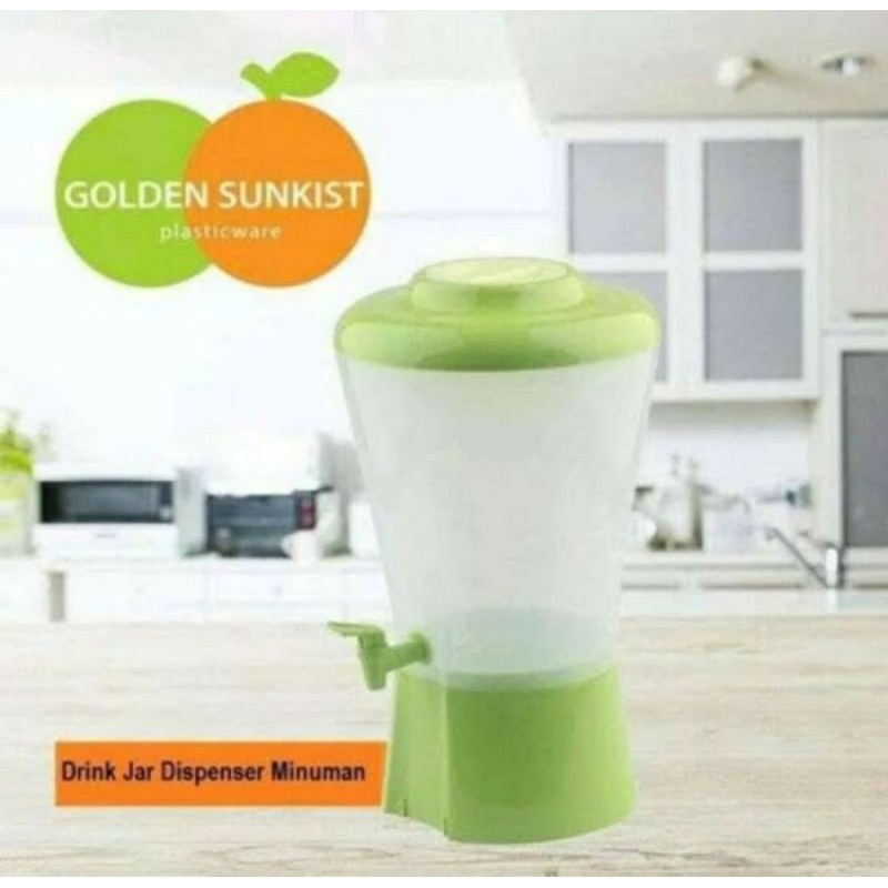 Drink Jar 10 Liter Golden Sunkist/ Dispenser Air 10 Liter Golden sunkist