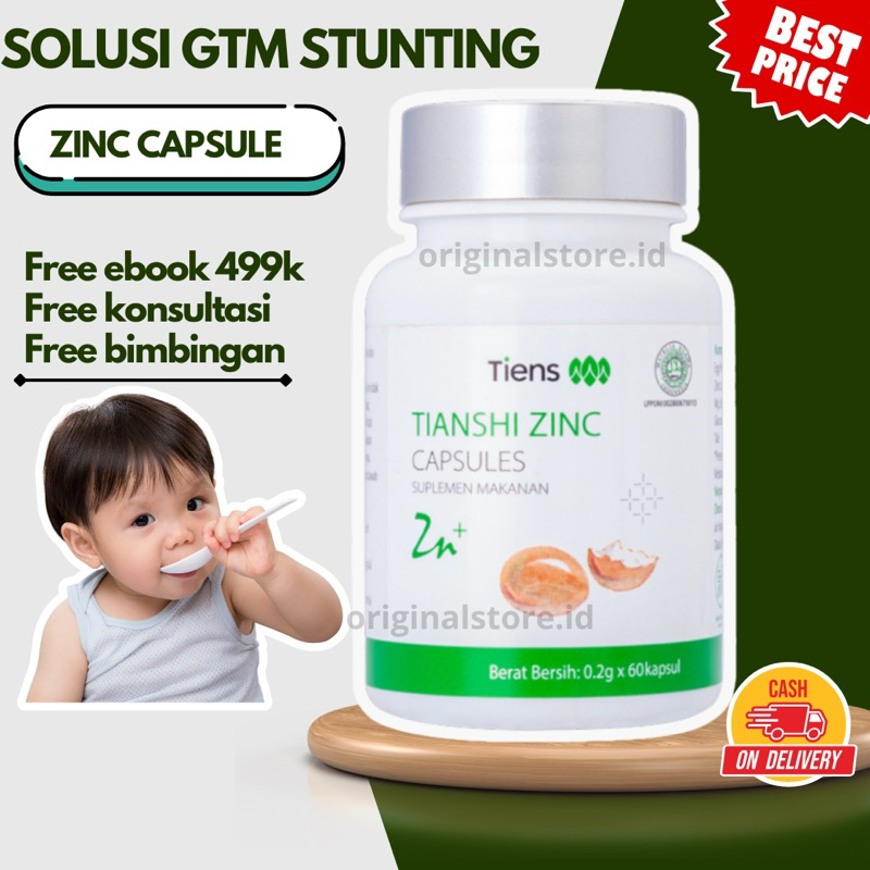 Zinc Tiens Vitamin Penggemuk Badan Obat Nafsu Makan Anak Original Menambah Berat Berat Suplement Kes