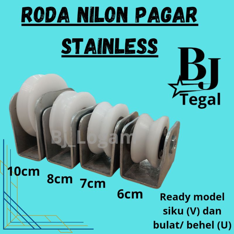 Roda Nilon Pagar Stainless // Roda Nylon // Aksesoris Ornamen Pagar