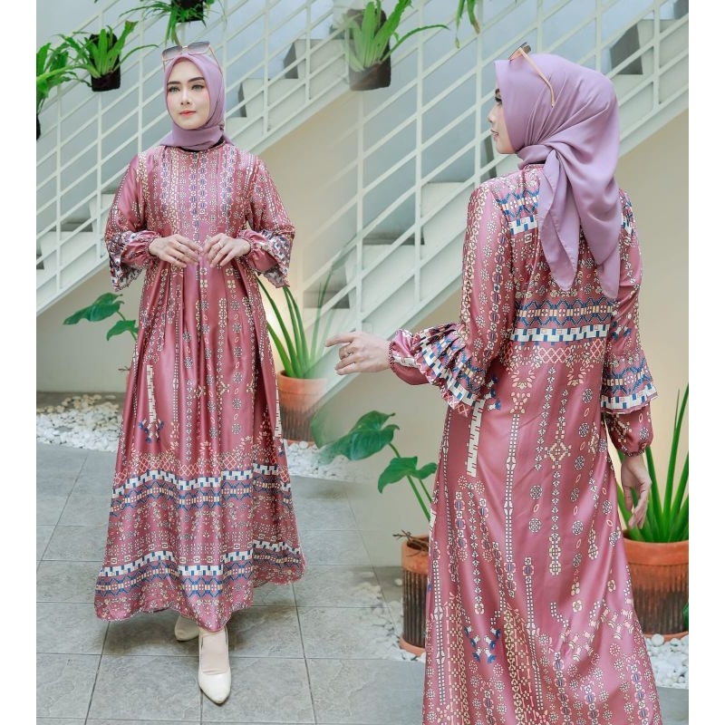 YOSHBELIA DRESS DIOR SILK PREMIUM