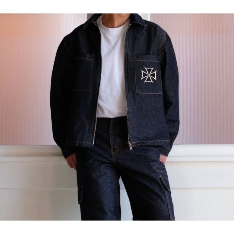 Independen Work Jacket Denim Zipper