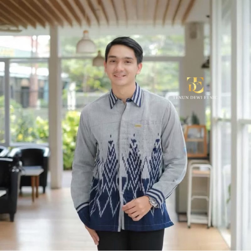 [TENUN ETNIK] Kemeja Tenun Baju Tenun Etnik Baju Seragam Baju Kantor Atasan Pria