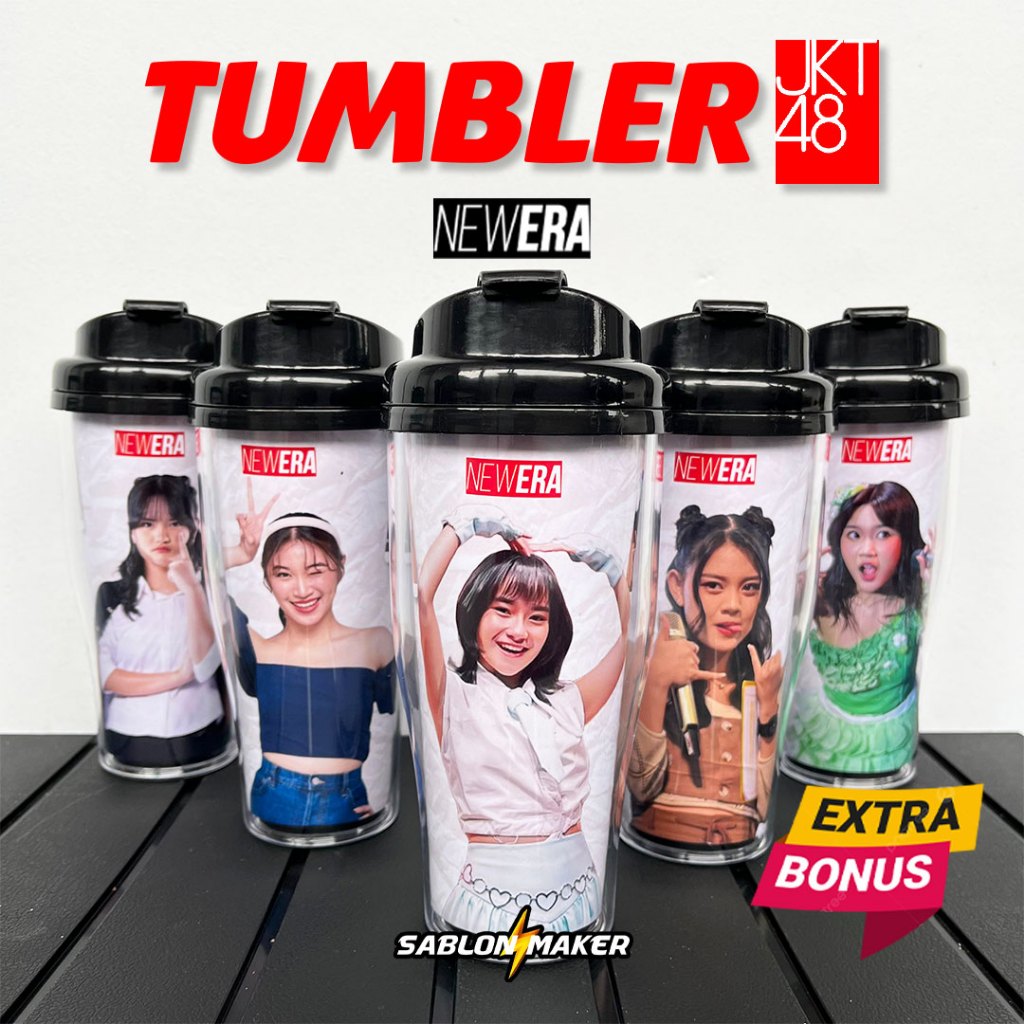 Tumbler JKT48 Viral Botol Minum Tumbler Fans JKT48 BONUS GANCI