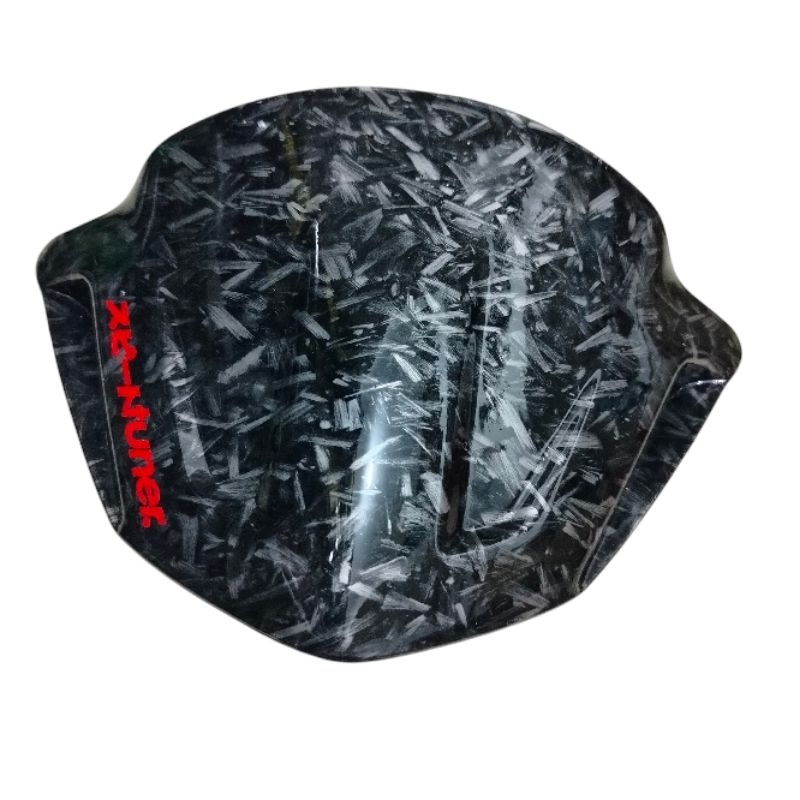 VISOR BEAT KARBU BEAT LAMA 2008-2012 KARBON FODGED CELUP FREE STIKER MERAH