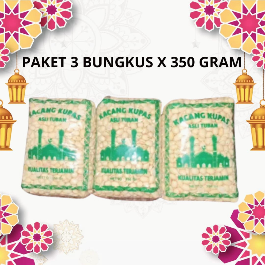 

Paket 3 Bungkus Kacang Tanah Mentah Kupas Asli Tuban Total Berat 1,05 Kg Cap Berkah Kualitas Terjamin, Kacang-Kacangan Bahan Organik Wijen Mete Kacang Edamame