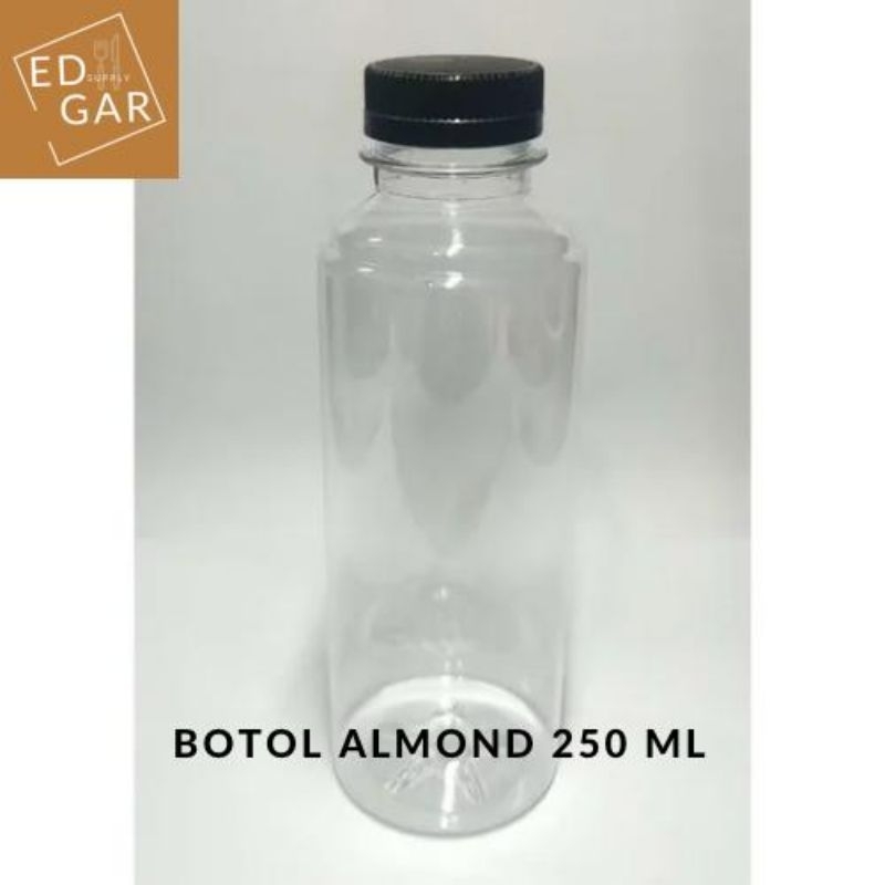 botol almond 250 ml / botol minuman / botol jelly drink / boba drink / botol minuman coffee kopi