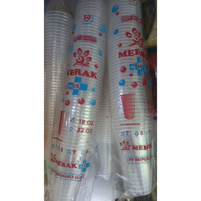 GELAS/CUP 18 oz MERK MERAK