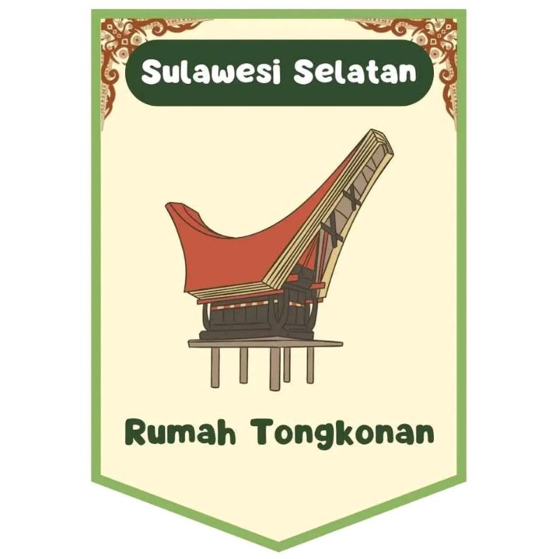

rumah adat kardus sulawesi selatan 20x15