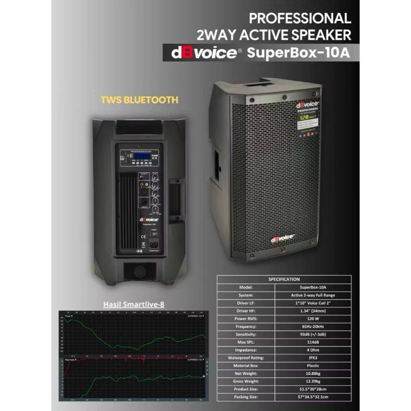Spiker aktif DB VOICE SUPER BOX 10A Clarity Mantap