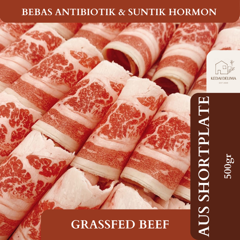 

GRASSFED AUS SHORTPLATE / DAGING SAPI IRIS 500GR SERANG CILEGON