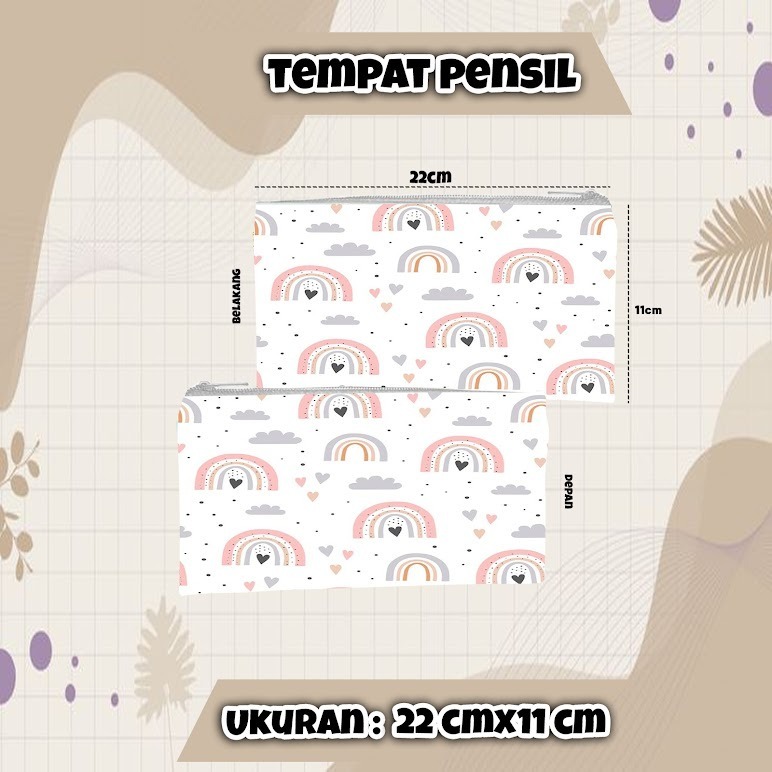 

Tempat Pensil Case Souvenir Karakter RAINBOW