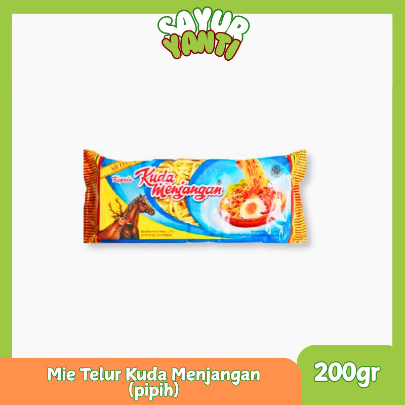 

Mie Telur Kuda Menjangan Pipih 200gr - Sayur Yanti