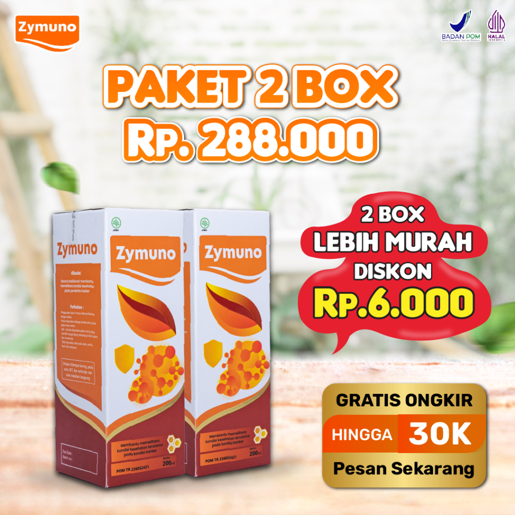 PAKET 2 BOX ZYMUNO MADU HERBAL OBAT BENJOLAN KANKER KEPUTIHAN PROMIL IMUN TUBUH ORIGINAL 100% ASLI