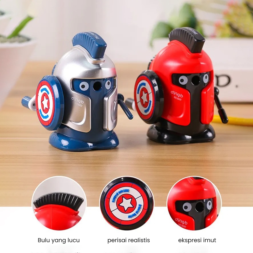 

Bobomart Sharpener Rautan Serutan Putar Dingb (Astronaut, Sparta, Mobil, Dll)