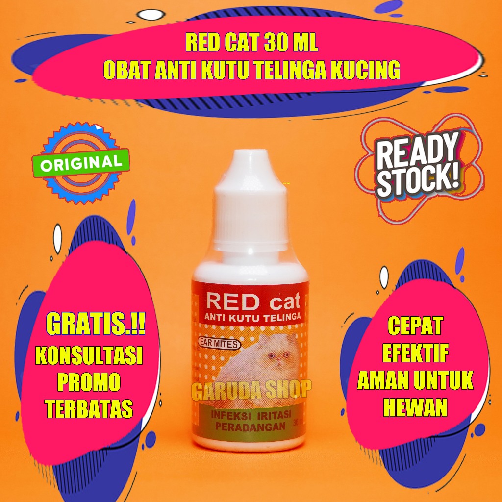 OBAT TETES KUTU TELINGA KUCING SAKIT CONGEAN KUPING RED CAT