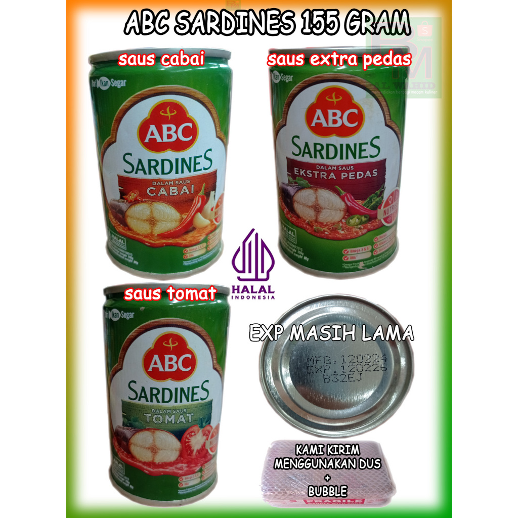 

Sardines Sarden ABC Kemasan 155 Gram Produk Fresh EXP lama banget