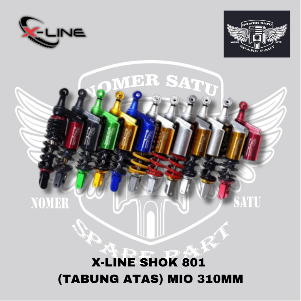 X Line Shock Skok Shockbreaker Yamaha Matic Motor Mio Tabung Atas Tipe 801 Ukuran 310mm Original