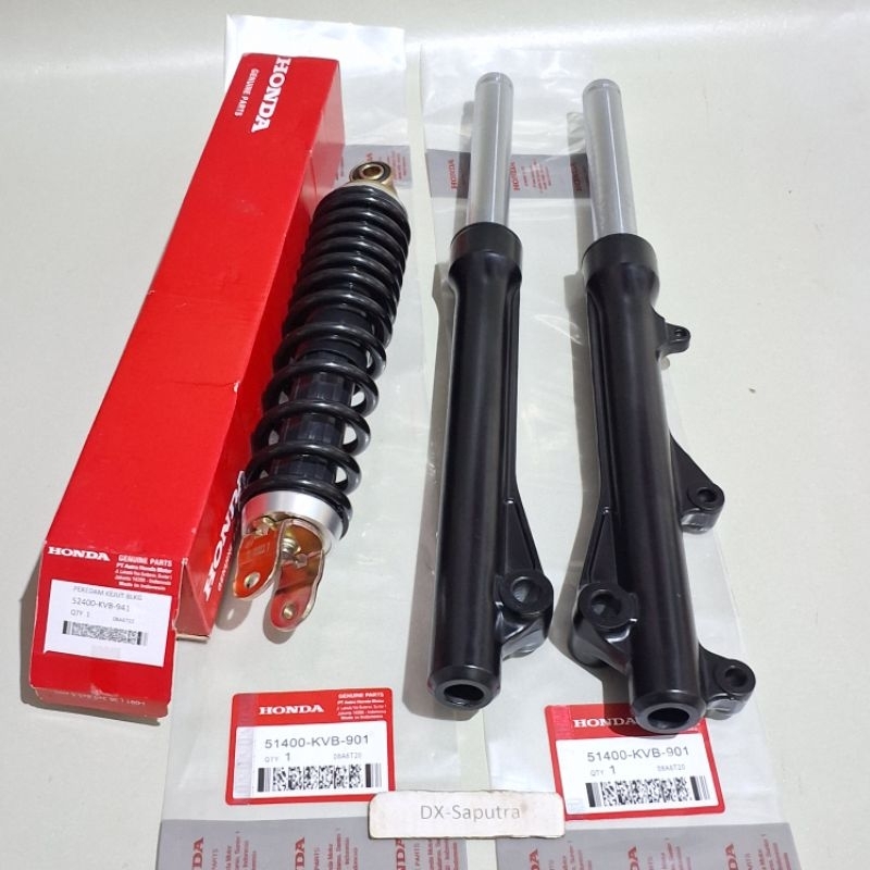 Shockbreaker belakang + as shock + tabung depan beat karbu lama KVB