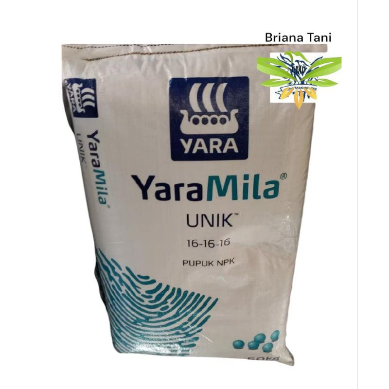 1 Zak 50 kg Pupuk NPK 16 16 16 Yaramila Unik pupuk Premium mutiara