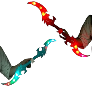 Termurah Mainan Pedang dua sisi bentuk SABIT Led Musik Terlaris / Pedang LED JD 133-16A