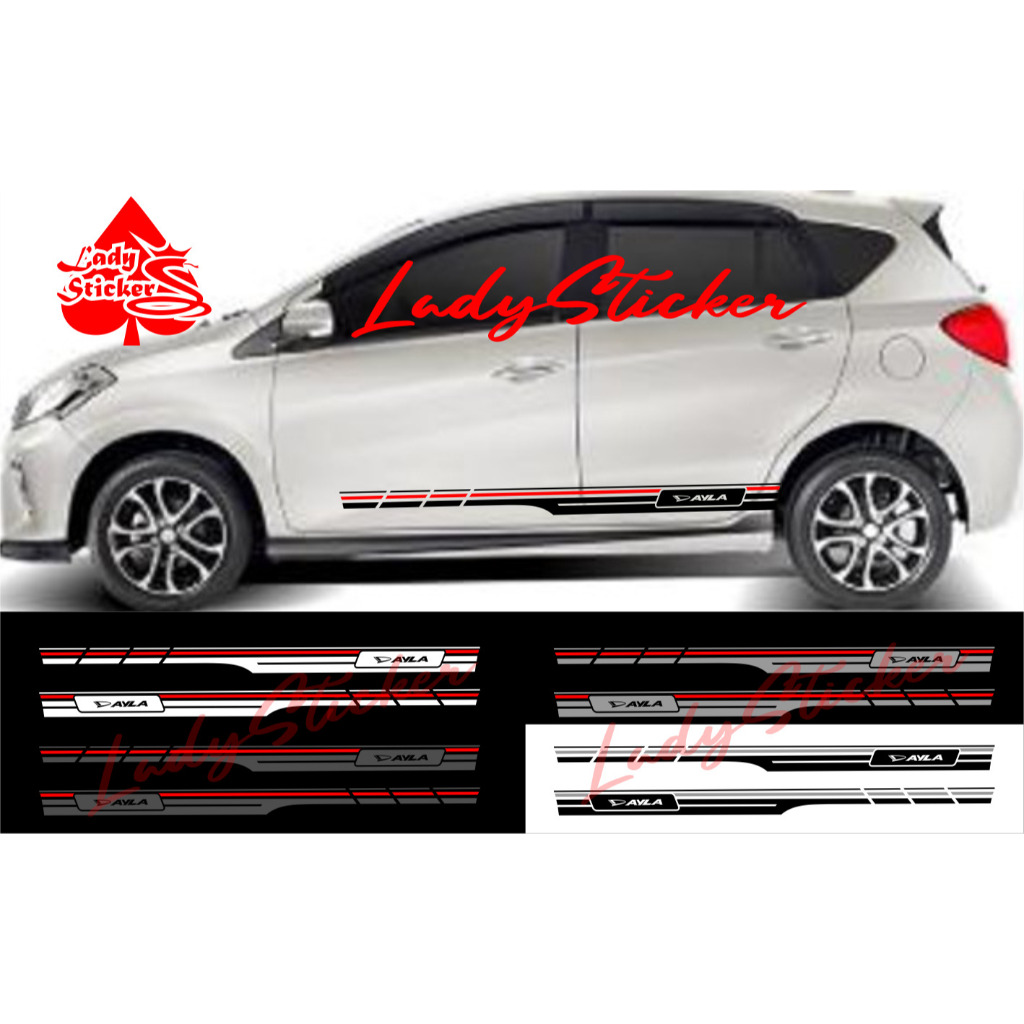 Sticker stiker mobil ayla cutting sticker mobil daihatsu ayla