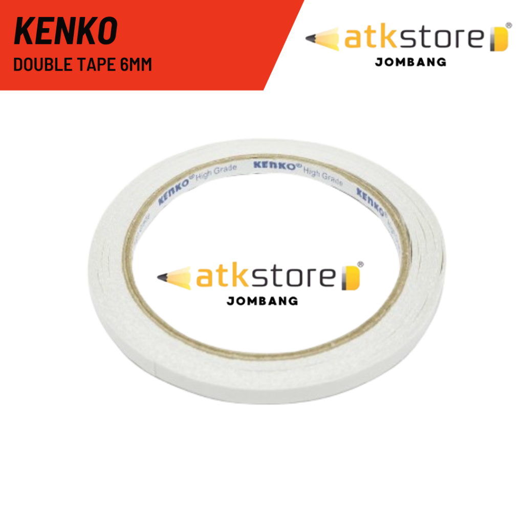 

Double Tape KENKO 0.25 inch 6mm (Core Biru) / Tape / Perekat / Dobel Tape