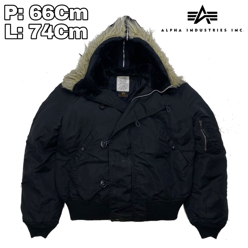 J130 Alpha Industries Inc USA N-2B Flying Man's Heavy  Jacket Winter Air Force Vintage Bomber Casual