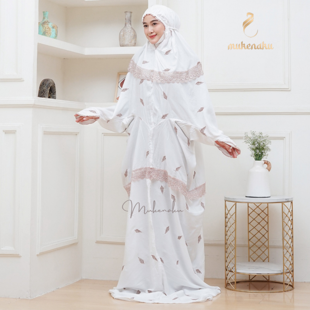 Mukena Terusan Rayon Bordir Mukena Santri Lajuran Ternyaman mukena terusan rayon mukena rayon premiu