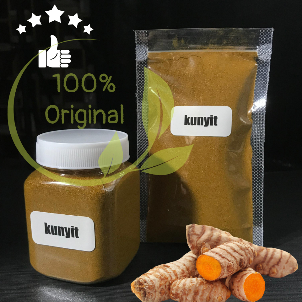 

kunyit bubuk bumbu dapur kemasan 50grm 100grm