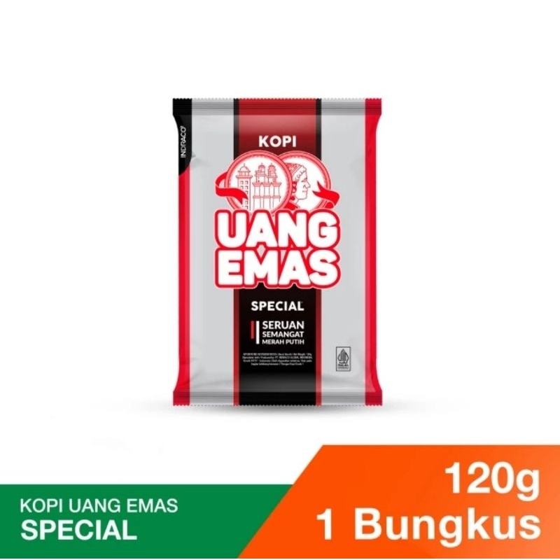 

Kopi Hitam Bubuk Uang Emas 120 gr