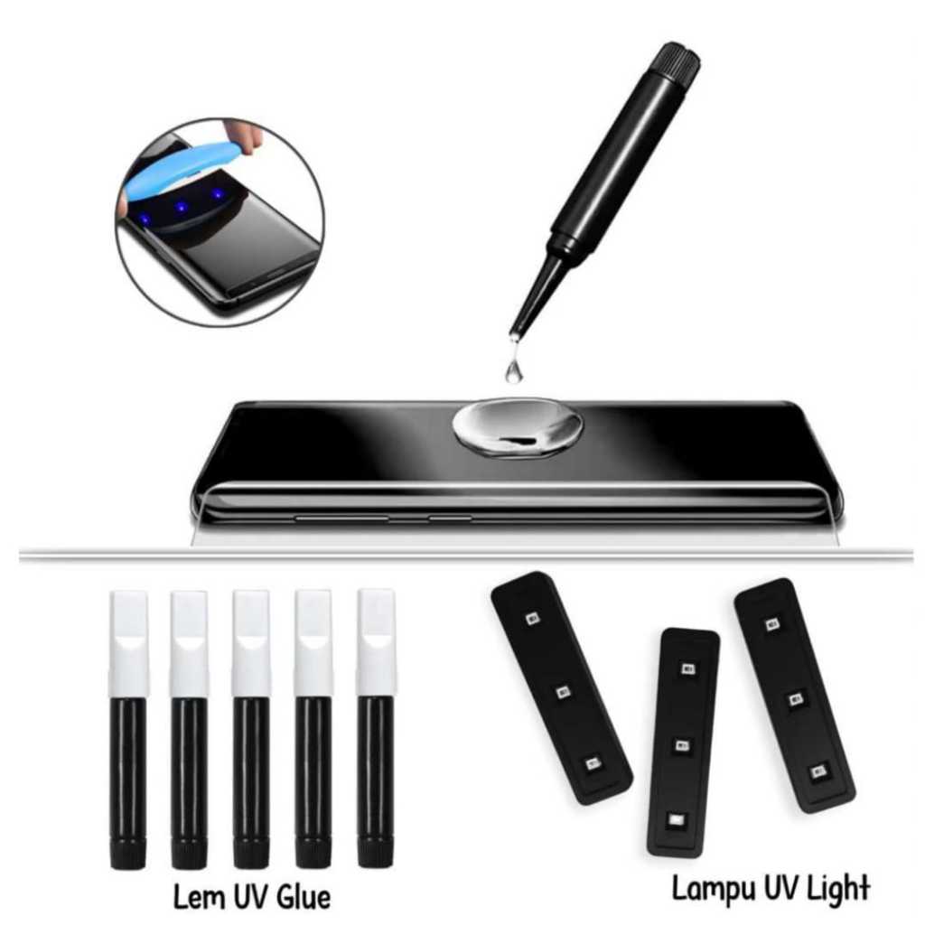 Lem UV / Lampu UV / Cairan Lem UV Tempered Glass