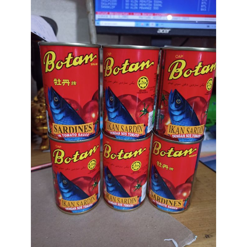 

SARDEN BOTAN KECIL 155 GR ORIGINAL MALAYSIA - SARDEN MALAYSIA ORIGINAL -BOTAN SARDINES TOMATO